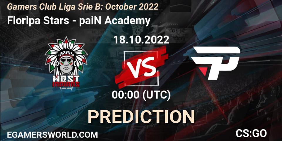 Floripa Stars - paiN Academy: Maç tahminleri. 18.10.2022 at 00:00, Counter-Strike (CS2), Gamers Club Liga Série B: October 2022