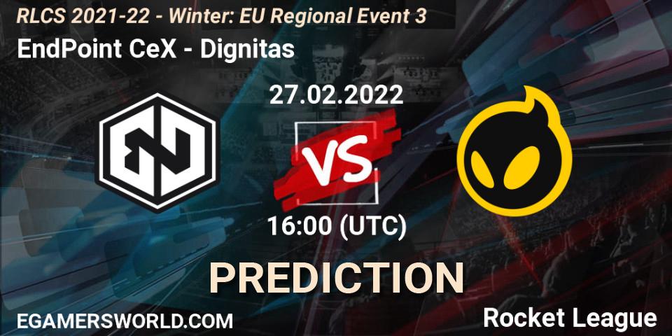 EndPoint CeX - Dignitas: Maç tahminleri. 27.02.2022 at 16:00, Rocket League, RLCS 2021-22 - Winter: EU Regional Event 3