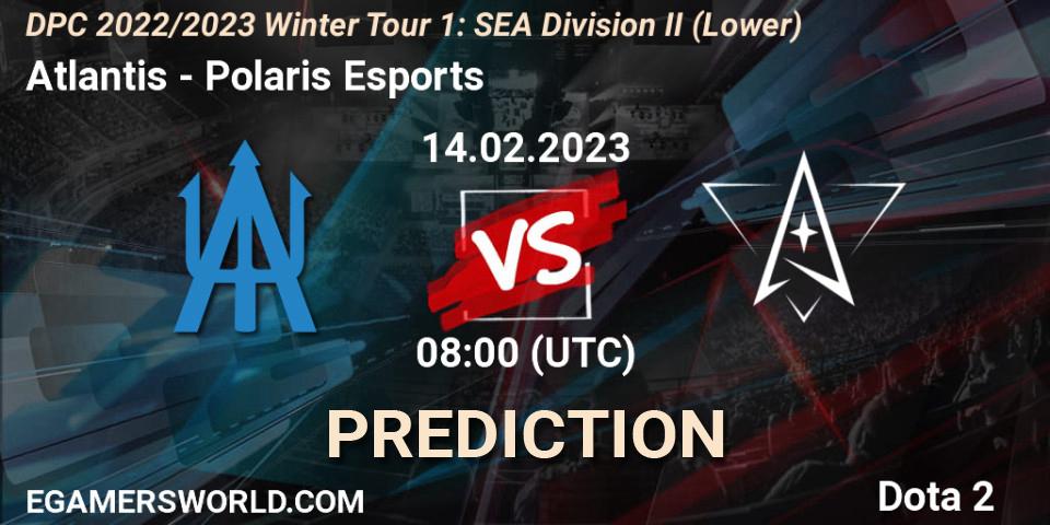 Atlantis - Polaris Esports: Maç tahminleri. 15.02.23, Dota 2, DPC 2022/2023 Winter Tour 1: SEA Division II (Lower)