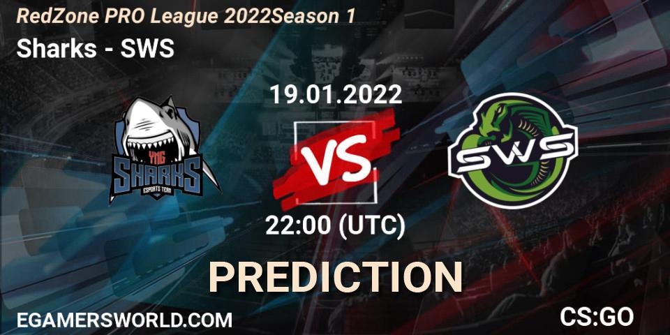 Sharks - SWS: Maç tahminleri. 19.01.2022 at 22:00, Counter-Strike (CS2), RedZone PRO League 2022 Season 1