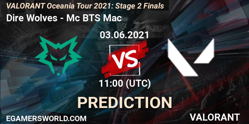 Dire Wolves - Mc BTS Mac: Maç tahminleri. 03.06.2021 at 11:30, VALORANT, VALORANT Oceania Tour 2021: Stage 2 Finals