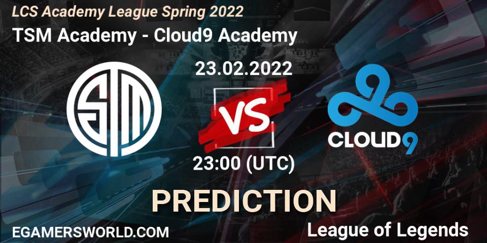 TSM Academy - Cloud9 Academy: Maç tahminleri. 23.02.22, LoL, LCS Academy League Spring 2022