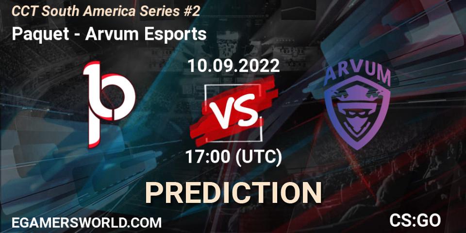 Paquetá - Arvum Esports: Maç tahminleri. 10.09.2022 at 17:45, Counter-Strike (CS2), CCT South America Series #2