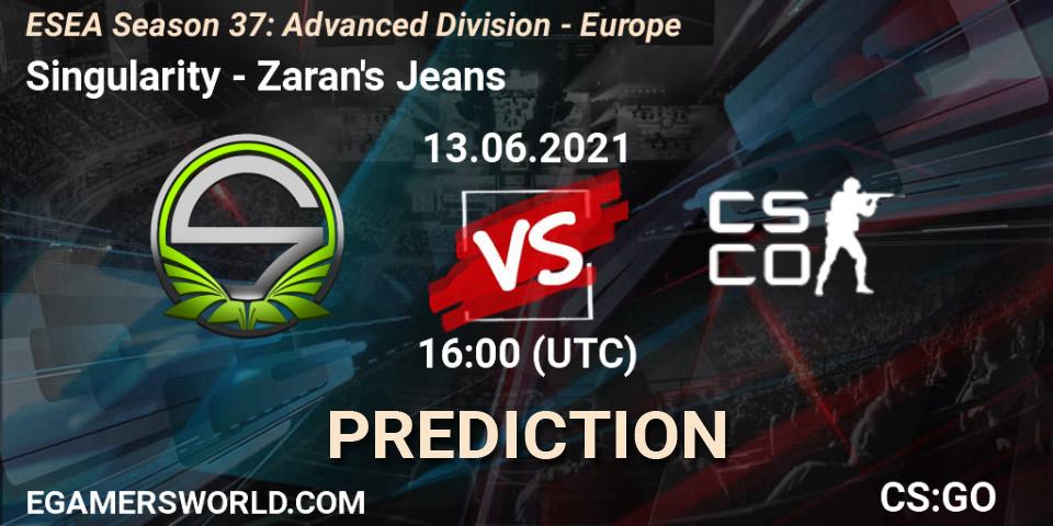 Singularity - Zaran's Jeans: Maç tahminleri. 13.06.2021 at 18:00, Counter-Strike (CS2), ESEA Season 37: Advanced Division - Europe