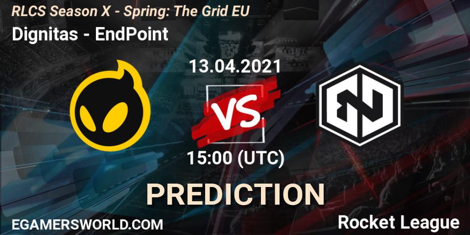 Dignitas - EndPoint: Maç tahminleri. 13.04.2021 at 15:00, Rocket League, RLCS Season X - Spring: The Grid EU