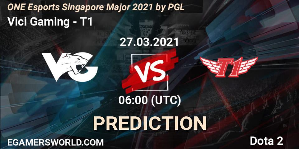 Vici Gaming - T1: Maç tahminleri. 27.03.2021 at 07:18, Dota 2, ONE Esports Singapore Major 2021