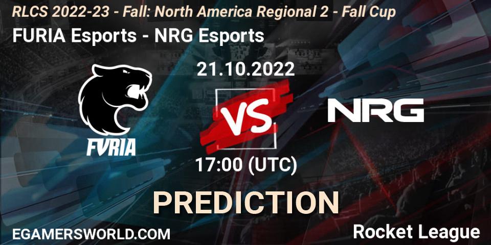 FURIA Esports - NRG Esports: Maç tahminleri. 21.10.2022 at 17:00, Rocket League, RLCS 2022-23 - Fall: North America Regional 2 - Fall Cup