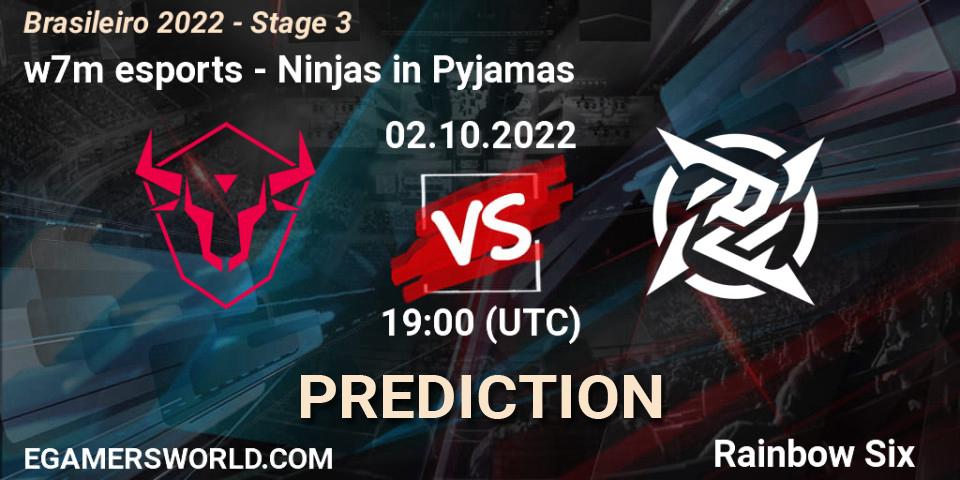 w7m esports - Ninjas in Pyjamas: Maç tahminleri. 02.10.22, Rainbow Six, Brasileirão 2022 - Stage 3