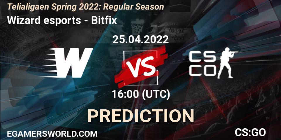 Wizard esports - Bitfix: Maç tahminleri. 25.04.2022 at 16:00, Counter-Strike (CS2), Telialigaen Spring 2022: Regular Season