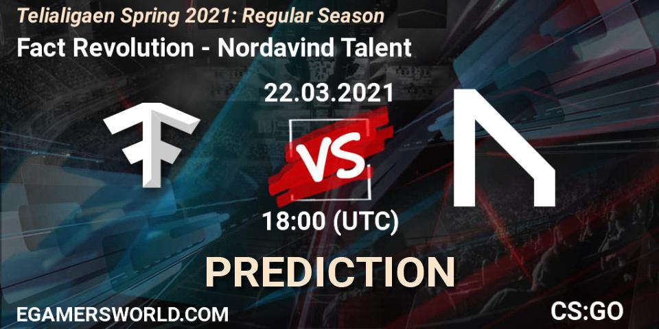 Fact Revolution - Nordavind Talent: Maç tahminleri. 22.03.2021 at 18:00, Counter-Strike (CS2), Telialigaen Spring 2021: Regular Season
