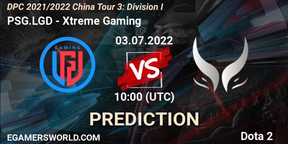 PSG.LGD - Xtreme Gaming: Maç tahminleri. 03.07.2022 at 10:13, Dota 2, DPC 2021/2022 China Tour 3: Division I