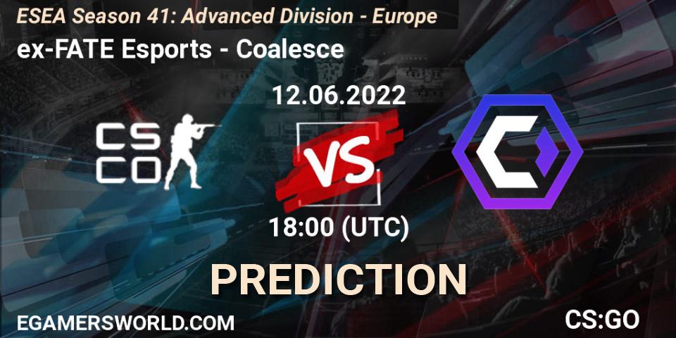 ex-FATE Esports - Coalesce: Maç tahminleri. 12.06.2022 at 18:00, Counter-Strike (CS2), ESEA Season 41: Advanced Division - Europe