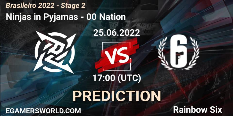 Ninjas in Pyjamas - 00 Nation: Maç tahminleri. 25.06.2022 at 17:00, Rainbow Six, Brasileirão 2022 - Stage 2