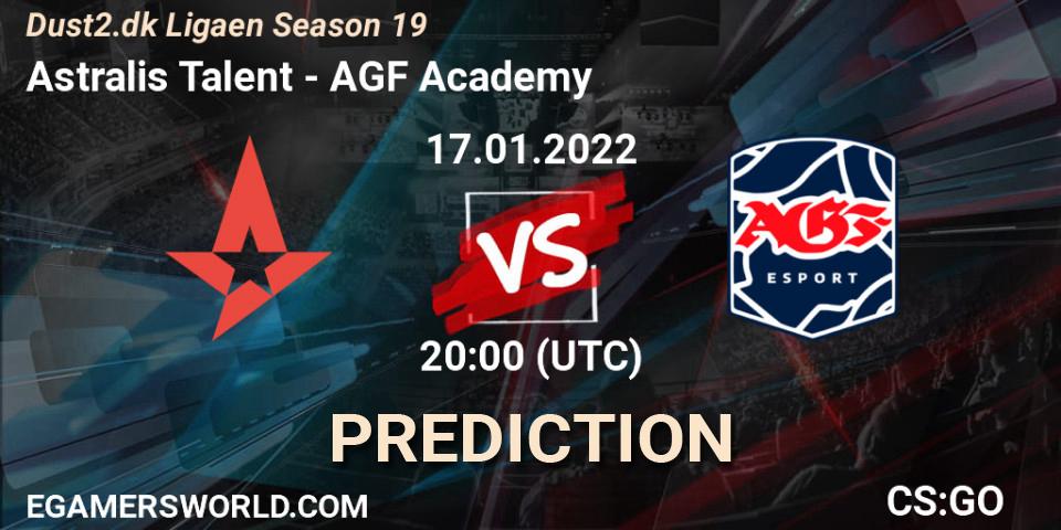 Astralis Talent - AGF Academy: Maç tahminleri. 17.01.2022 at 20:00, Counter-Strike (CS2), Dust2.dk Ligaen Season 19