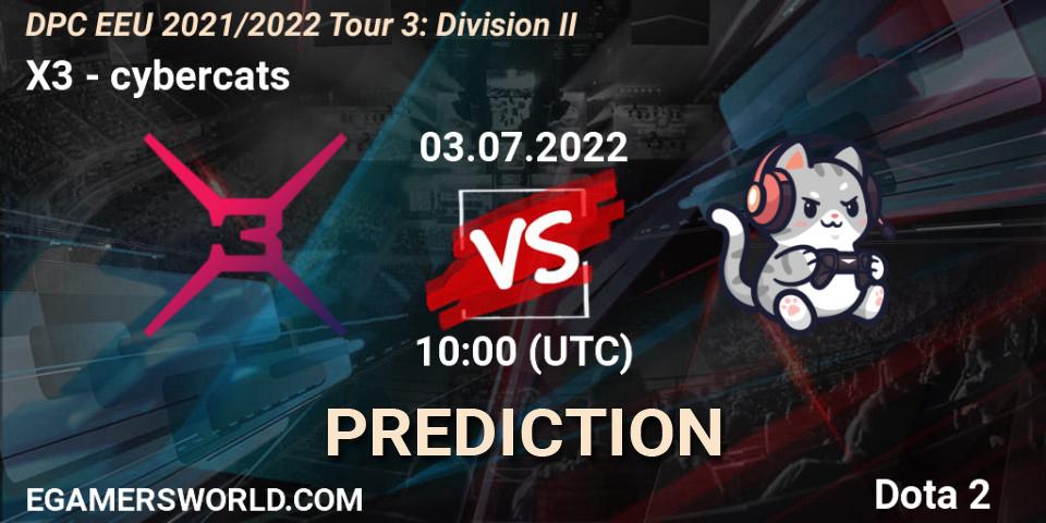 X3 - cybercats: Maç tahminleri. 03.07.2022 at 10:00, Dota 2, DPC EEU 2021/2022 Tour 3: Division II