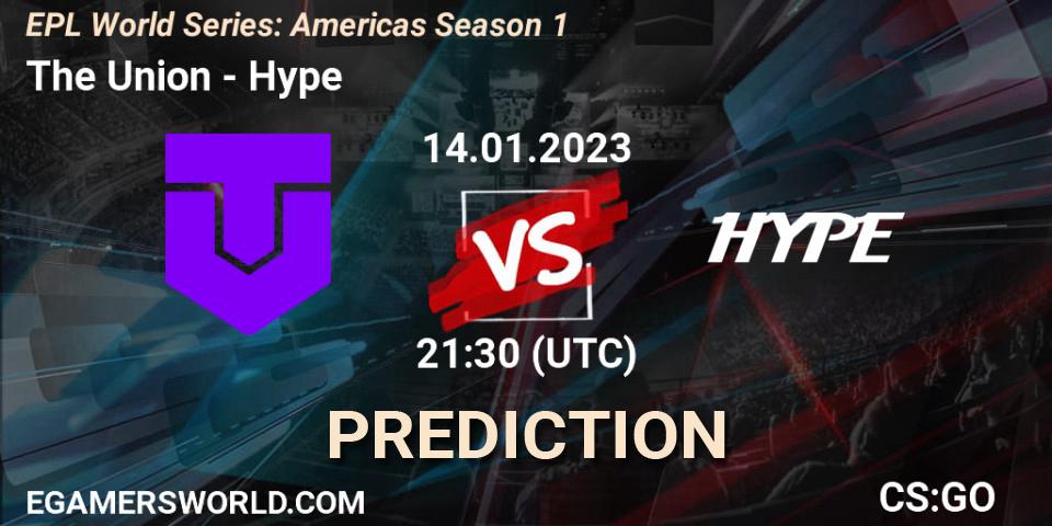 The Union - Hype: Maç tahminleri. 14.01.2023 at 21:30, Counter-Strike (CS2), EPL World Series: Americas Season 1
