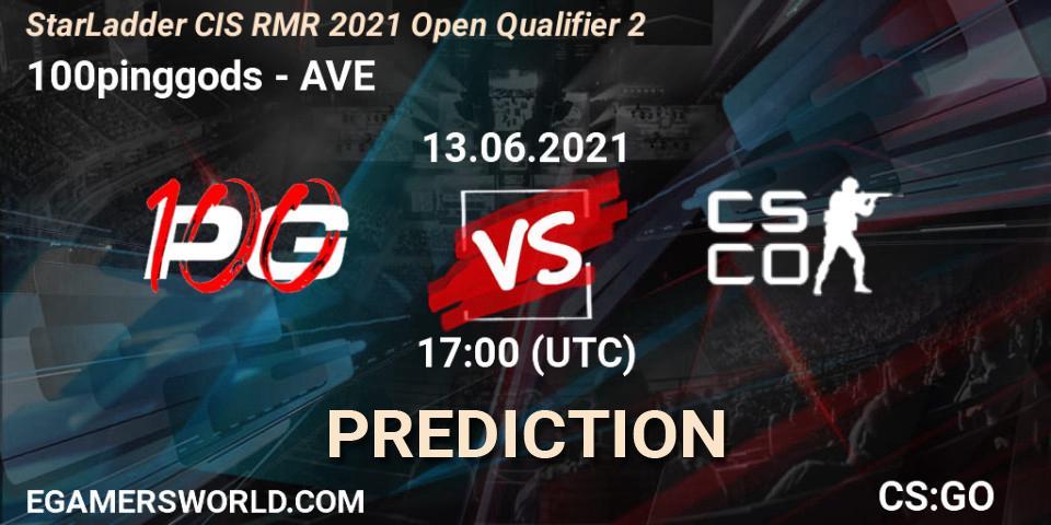 100pinggods - AVE: Maç tahminleri. 13.06.2021 at 19:15, Counter-Strike (CS2), StarLadder CIS RMR 2021 Open Qualifier 2