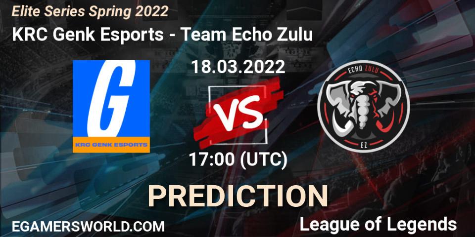 KRC Genk Esports - Team Echo Zulu: Maç tahminleri. 18.03.2022 at 17:00, LoL, Elite Series Spring 2022