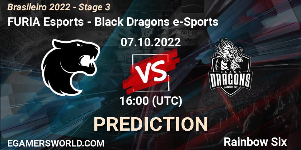 FURIA Esports - Black Dragons e-Sports: Maç tahminleri. 07.10.2022 at 16:00, Rainbow Six, Brasileirão 2022 - Stage 3