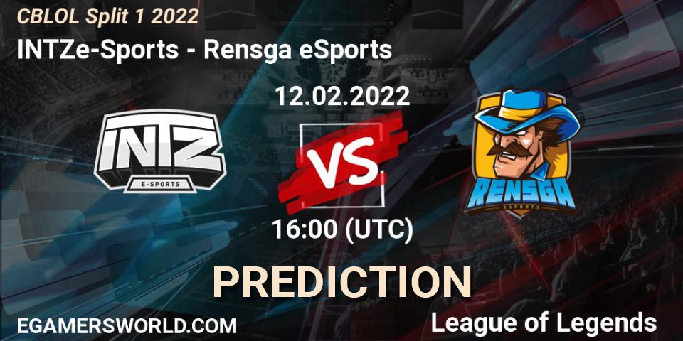 INTZ e-Sports - Rensga eSports: Maç tahminleri. 12.02.2022 at 16:00, LoL, CBLOL Split 1 2022