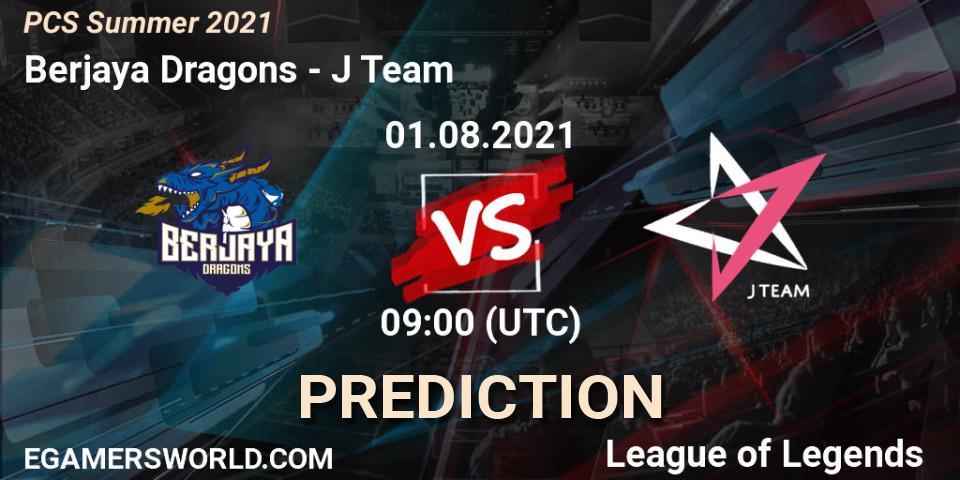 Berjaya Dragons - J Team: Maç tahminleri. 01.08.2021 at 09:00, LoL, PCS Summer 2021