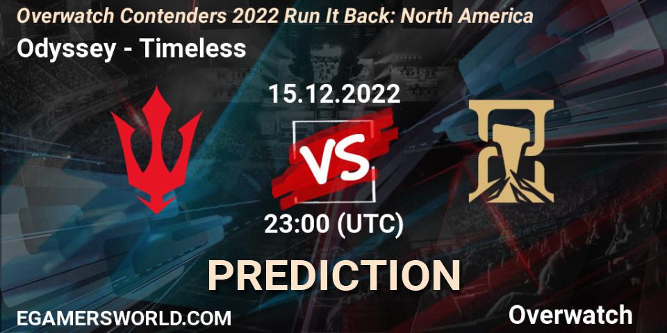 Odyssey - Timeless: Maç tahminleri. 15.12.2022 at 23:00, Overwatch, Overwatch Contenders 2022 Run It Back: North America