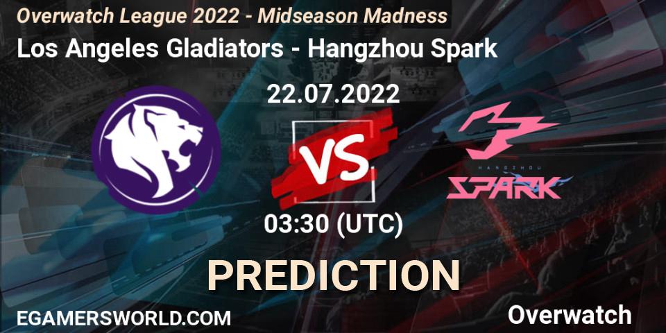Los Angeles Gladiators - Hangzhou Spark: Maç tahminleri. 22.07.22, Overwatch, Overwatch League 2022 - Midseason Madness