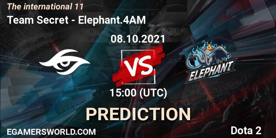 Team Secret - Elephant.4AM: Maç tahminleri. 08.10.2021 at 16:20, Dota 2, The Internationa 2021