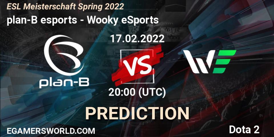 plan-B esports - Wooky eSports: Maç tahminleri. 17.02.2022 at 20:00, Dota 2, ESL Meisterschaft Spring 2022