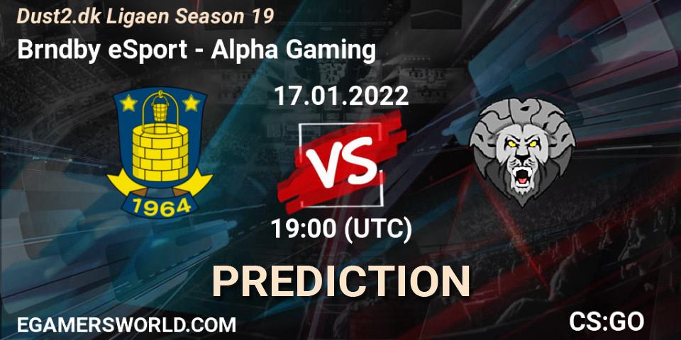 Brøndby eSport - Alpha Gaming: Maç tahminleri. 17.01.2022 at 19:00, Counter-Strike (CS2), Dust2.dk Ligaen Season 19