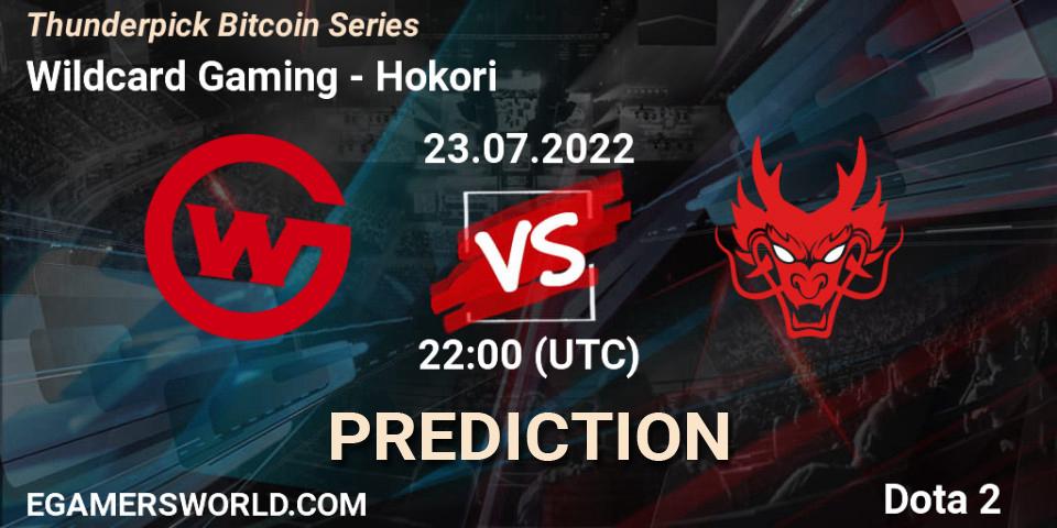 Wildcard Gaming - Hokori: Maç tahminleri. 23.07.2022 at 22:00, Dota 2, Thunderpick Bitcoin Series