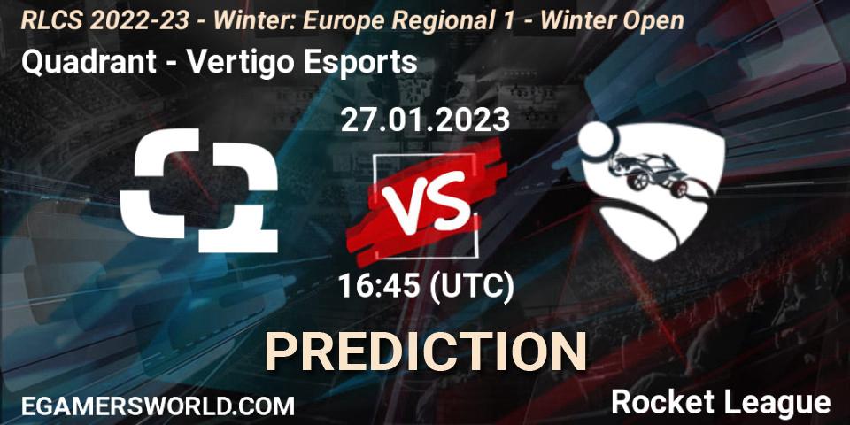 Quadrant - Vertigo Esports: Maç tahminleri. 27.01.2023 at 16:45, Rocket League, RLCS 2022-23 - Winter: Europe Regional 1 - Winter Open