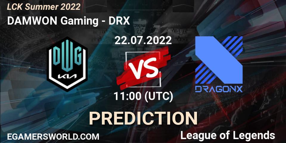 DAMWON Gaming - DRX: Maç tahminleri. 22.07.2022 at 11:00, LoL, LCK Summer 2022