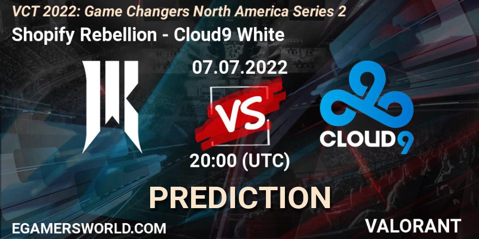 Shopify Rebellion - Cloud9 White: Maç tahminleri. 07.07.2022 at 20:10, VALORANT, VCT 2022: Game Changers North America Series 2