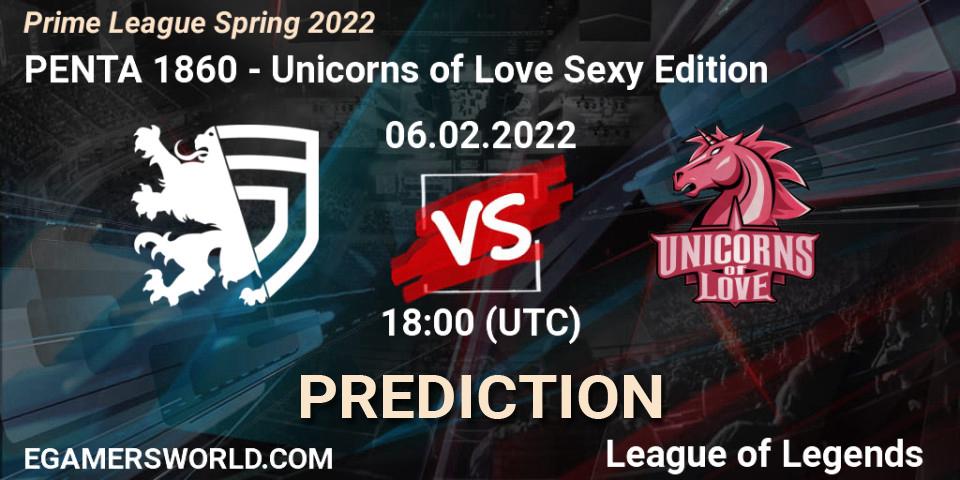 PENTA 1860 - Unicorns of Love Sexy Edition: Maç tahminleri. 06.02.2022 at 17:00, LoL, Prime League Spring 2022