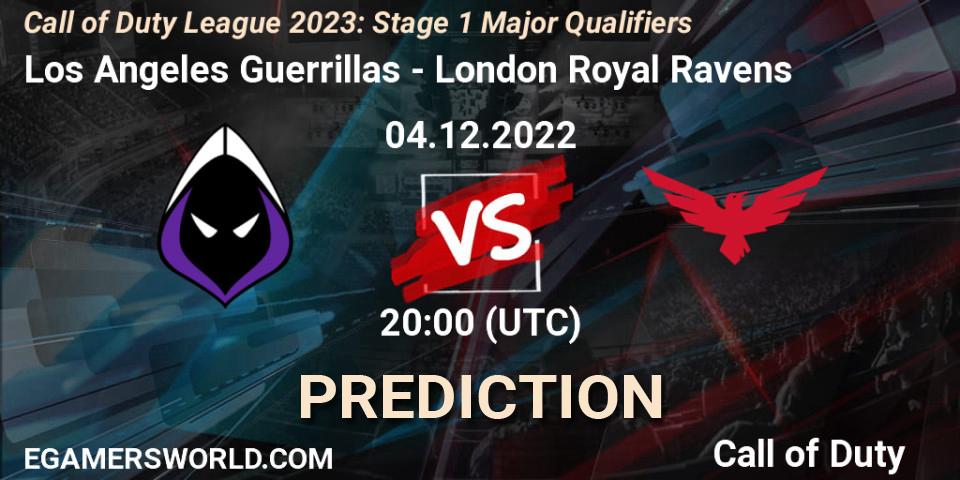 Los Angeles Guerrillas - London Royal Ravens: Maç tahminleri. 04.12.2022 at 20:00, Call of Duty, Call of Duty League 2023: Stage 1 Major Qualifiers