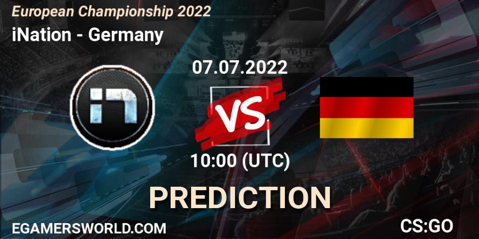 iNation - Germany: Maç tahminleri. 07.07.2022 at 11:20, Counter-Strike (CS2), European Championship 2022