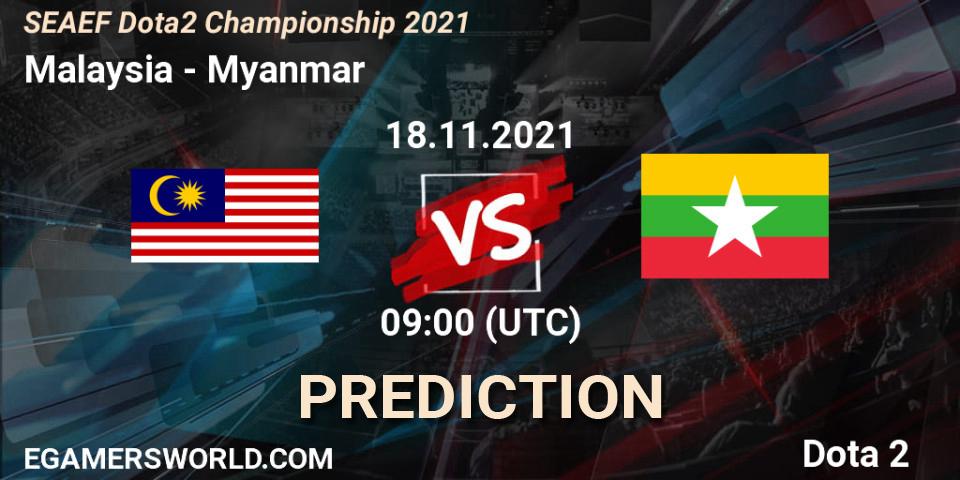 Malaysia - Myanmar: Maç tahminleri. 18.11.2021 at 09:03, Dota 2, SEAEF Dota2 Championship 2021
