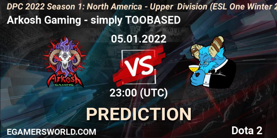 Arkosh Gaming - simply TOOBASED: Maç tahminleri. 06.01.2022 at 00:13, Dota 2, DPC 2022 Season 1: North America - Upper Division (ESL One Winter 2021)