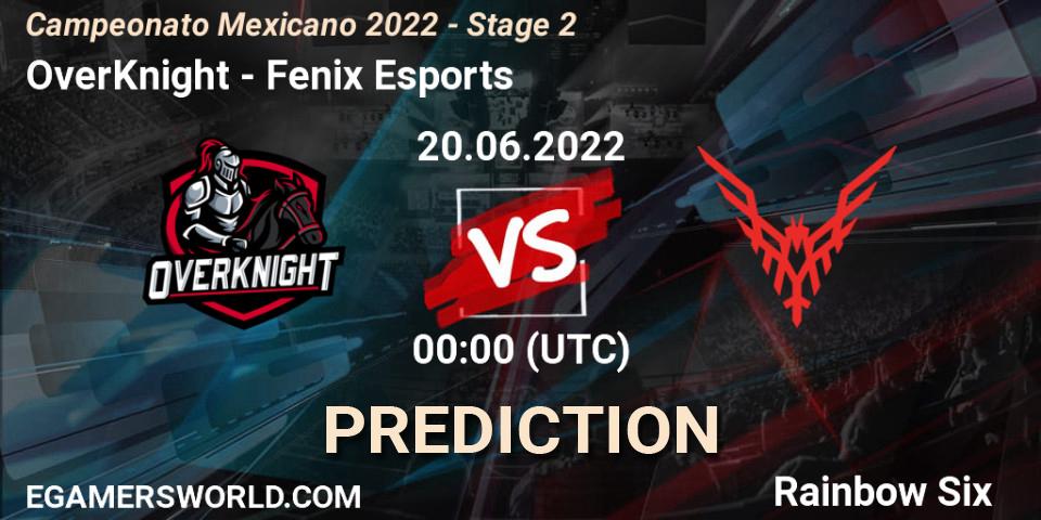 OverKnight - Fenix Esports: Maç tahminleri. 20.06.2022 at 01:00, Rainbow Six, Campeonato Mexicano 2022 - Stage 2