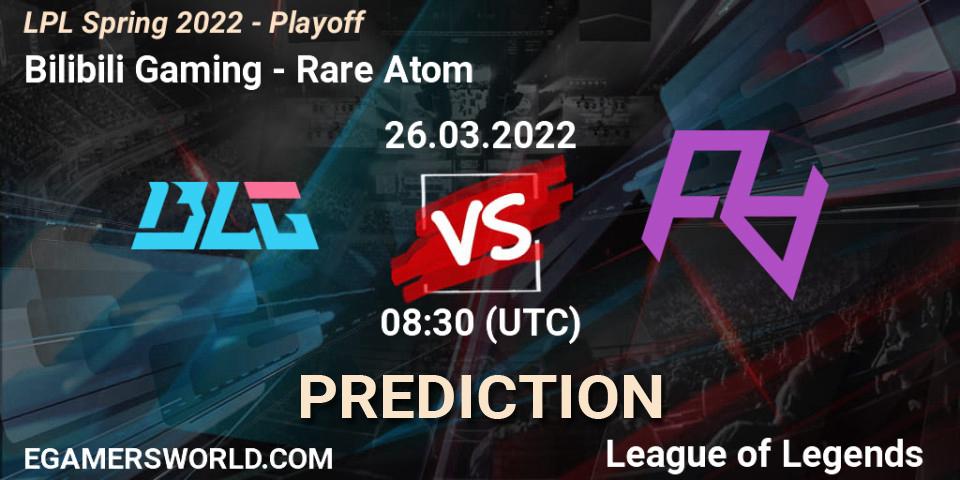 Bilibili Gaming - Rare Atom: Maç tahminleri. 26.03.2022 at 08:45, LoL, LPL Spring 2022 - Playoff