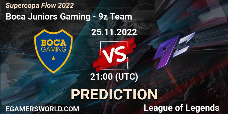 Boca Juniors Gaming - 9z Team: Maç tahminleri. 25.11.22, LoL, Supercopa Flow 2022