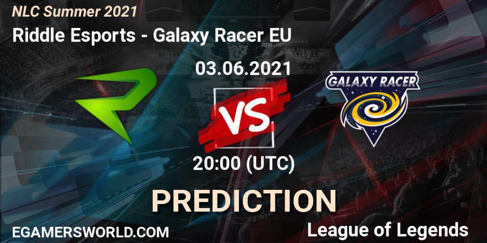 Riddle Esports - Galaxy Racer EU: Maç tahminleri. 03.06.2021 at 20:00, LoL, NLC Summer 2021