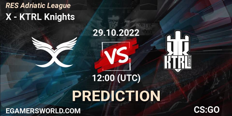 X - KTRL Knights: Maç tahminleri. 29.10.2022 at 12:00, Counter-Strike (CS2), RES Adriatic League
