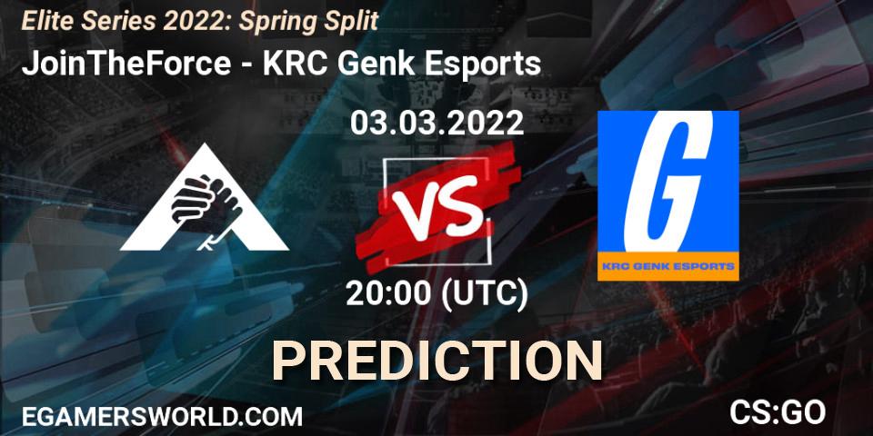 JoinTheForce - KRC Genk Esports: Maç tahminleri. 03.03.2022 at 19:00, Counter-Strike (CS2), Elite Series 2022: Spring Split