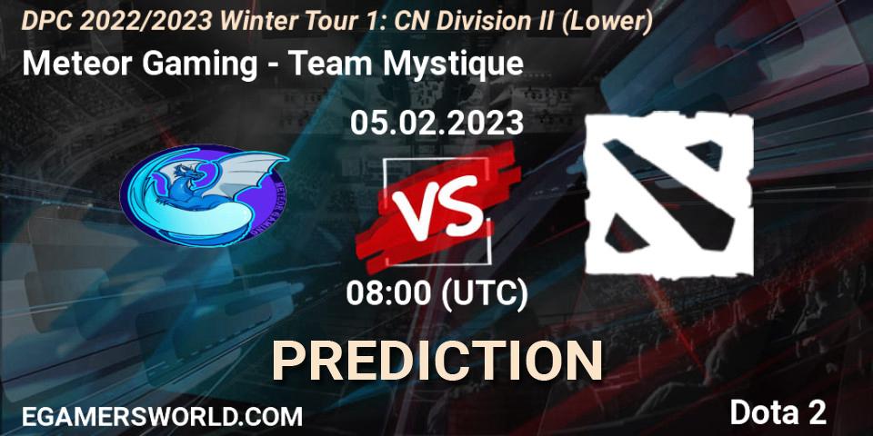 Meteor Gaming - Team Mystique: Maç tahminleri. 05.02.23, Dota 2, DPC 2022/2023 Winter Tour 1: CN Division II (Lower)