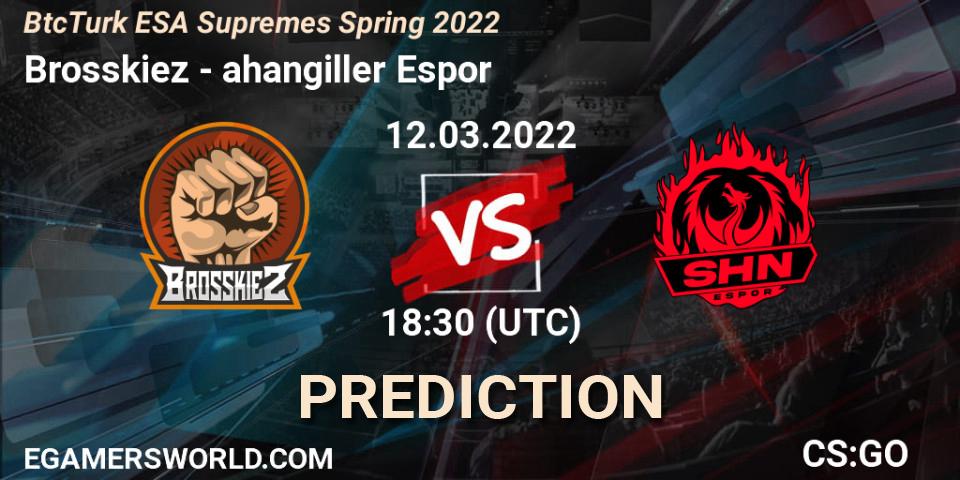 Brosskiez - Şahangiller Espor: Maç tahminleri. 12.03.2022 at 18:00, Counter-Strike (CS2), BtcTurk ESA Supremes Spring 2022