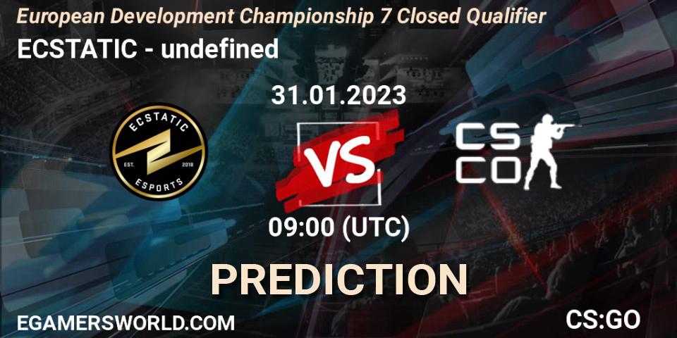 ECSTATIC - undefined: Maç tahminleri. 31.01.23, CS2 (CS:GO), European Development Championship 7 Closed Qualifier