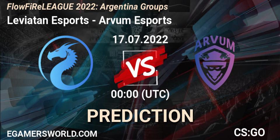Leviatan Esports - Arvum Esports: Maç tahminleri. 16.07.2022 at 23:20, Counter-Strike (CS2), FlowFiReLEAGUE 2022: Argentina Groups