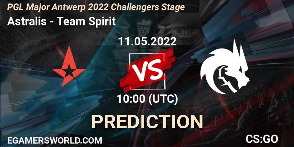 Astralis - Team Spirit: Maç tahminleri. 11.05.2022 at 10:00, Counter-Strike (CS2), PGL Major Antwerp 2022 Challengers Stage